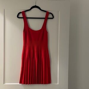STAUD Vibrant Red Mini Dress